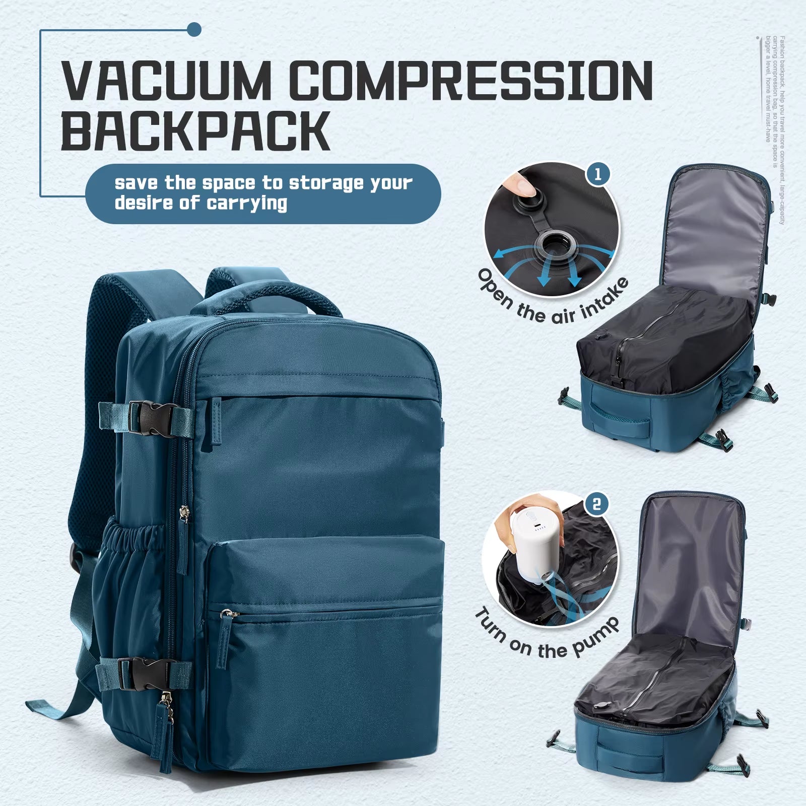 Vacuum Compression Ryanair Approved Backpack