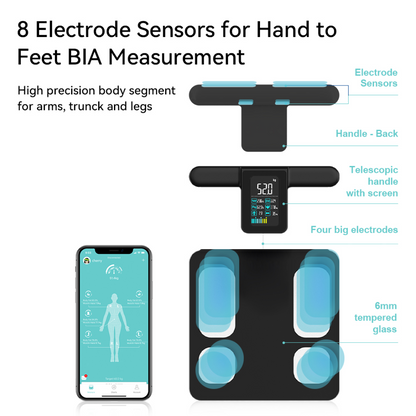 8 Electrode Bioimpedance Digital Body Composition Scale