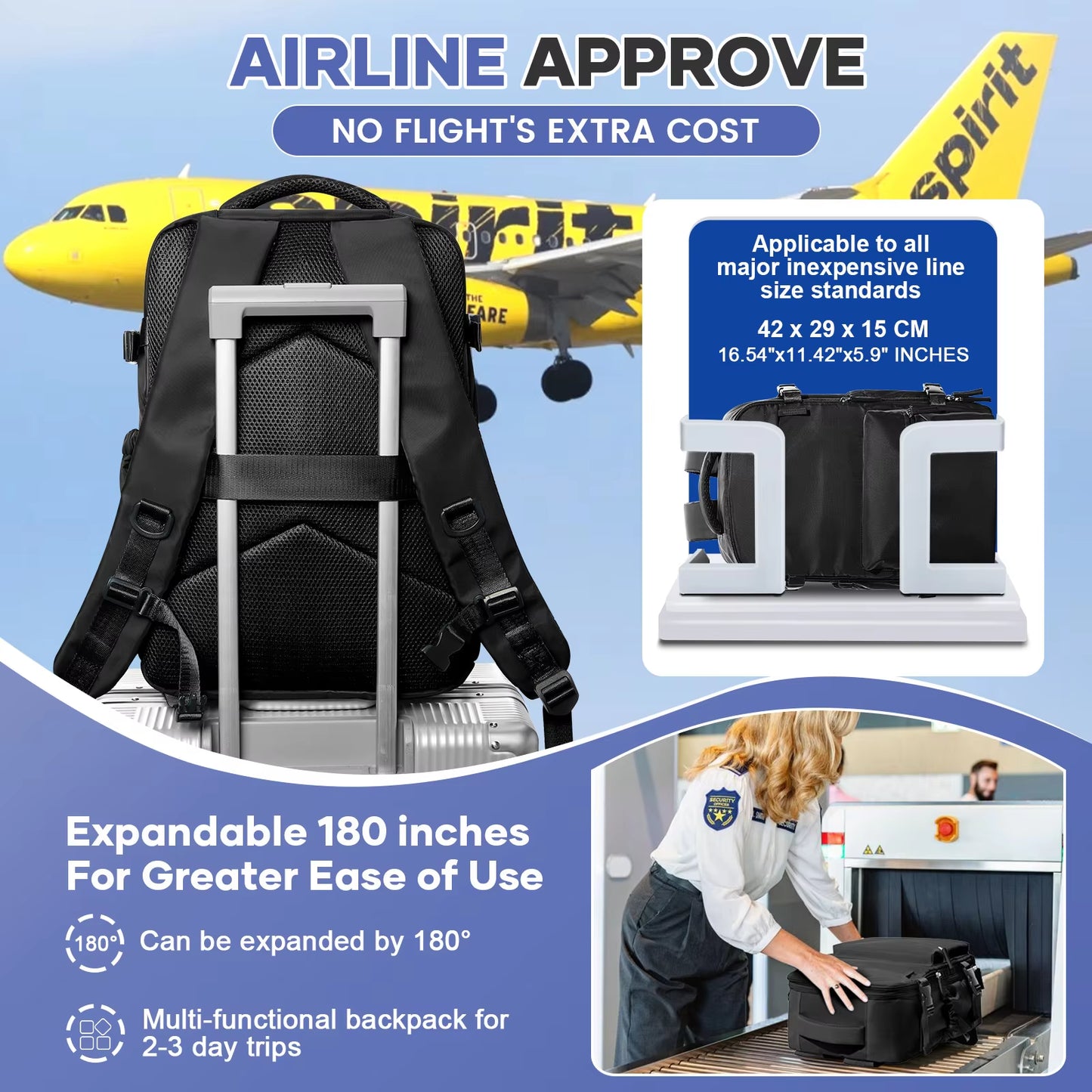 Vacuum Compression Ryanair Approved Backpack