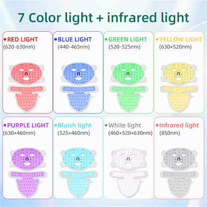 LED 8 Colour Face Mask and Neck Therapy